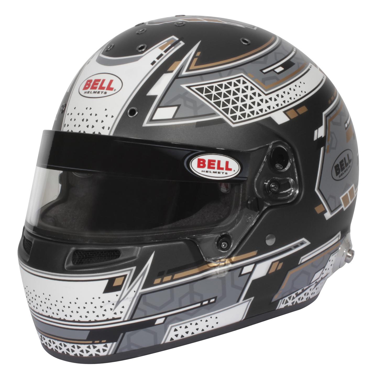 Bell RS7 Pro-helm Stamina Grey - FIA-goedgekeurd