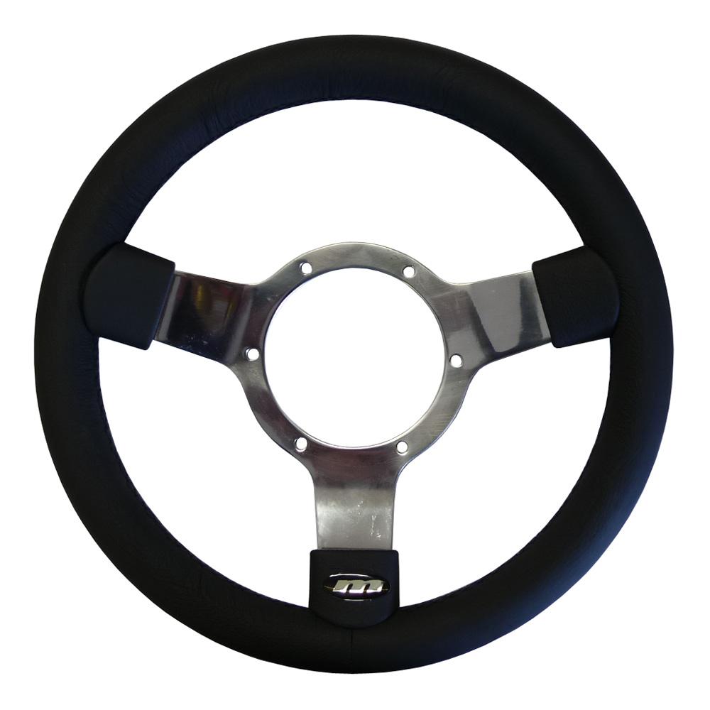 12 Inch Traditionele Steering Wheel Gepolijste Spaken Vinyl Rim