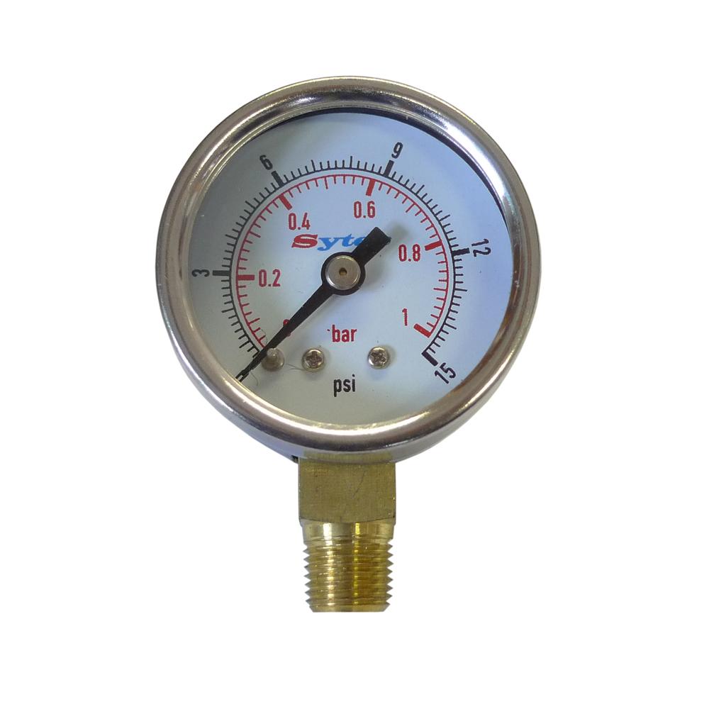 Sytec brandstofdrukmeter 0-1BAR (0-15PSI)