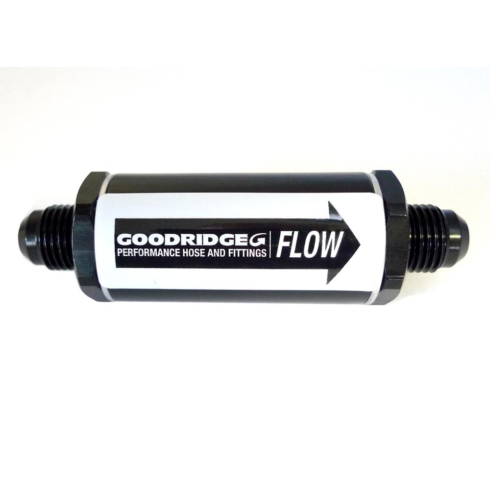 Goodridge aluminium olie / brandstof filter met -4JIC draden
