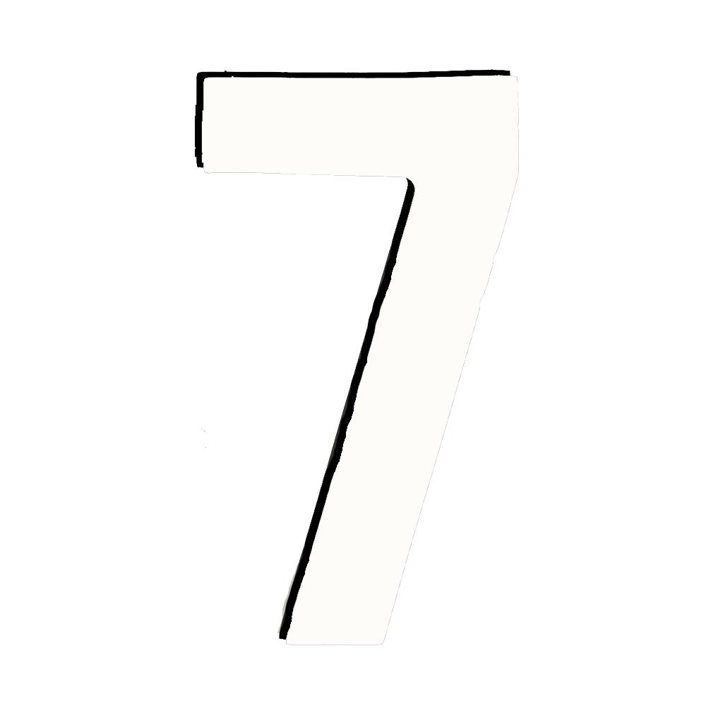 9 het Ras Nummer 7 van de duim in Wit