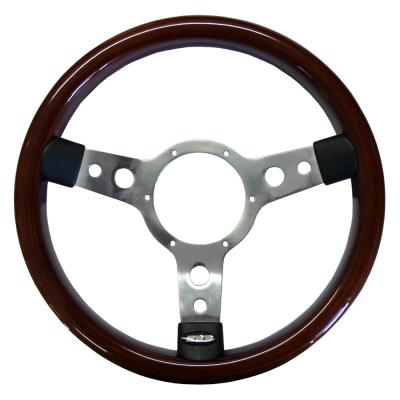 13,5 Inch Traditionele Steering Wheel Gepolijste Spaken Wood Rim