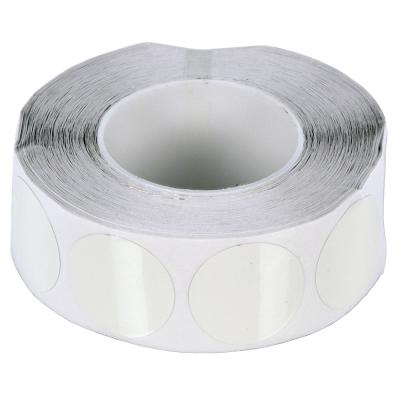 Zelfklevende schijven van witte folietape - diameter 45 mm