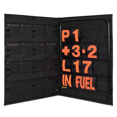 BG Racing Black Pit Board Kit - standaard formaat