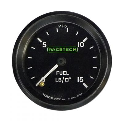 Maat van de Druk van de Brandstof van Racetech 0-15 psi