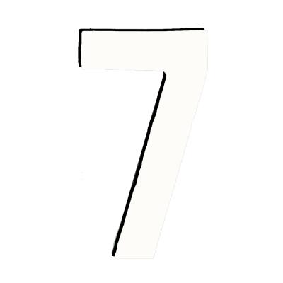 9 het Ras Nummer 7 van de duim in Wit