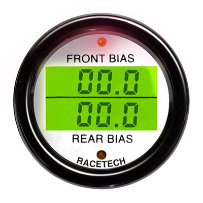 Racetech voor- en achterrem-bias-dubbele meter